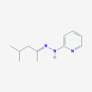 molecular formula C11H17N3 B13744016 N-[(E)-4-methylpentan-2-ylideneamino]pyridin-2-amine CAS No. 19848-67-0