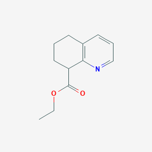 molecular formula C12H15NO2 B1374403 Ethyl 5,6,7,8-tetrahydroquinoline-8-carboxylate CAS No. 1350468-72-2