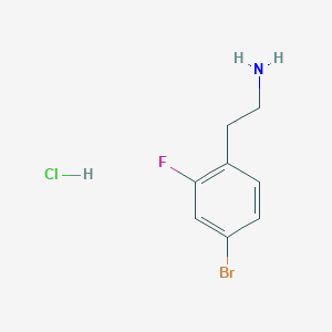 molecular formula C8H10BrClFN B1374411 2-(4-Bromo-2-fluorophenyl)ethan-1-amine hydrochloride CAS No. 1255098-85-1