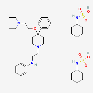 molecular formula C37H63N5O7S2 B13744119 Diamocaine cyclamate CAS No. 23469-05-8