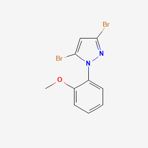 molecular formula C10H8Br2N2O B13744126 3,5-Dibromo-1-(2-methoxyphenyl)pyrazole 