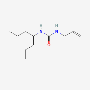 molecular formula C11H22N2O B13744142 Urea, 1-allyl-3-(4-heptyl)- CAS No. 40755-07-5