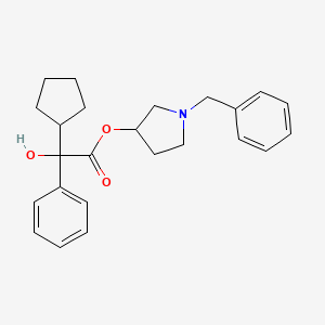 (1-benzylpyrrolidin-3-yl) 2-cyclopentyl-2-hydroxy-2-phenylacetate