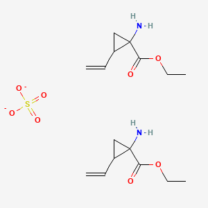 Ethyl 1-amino-2-ethenylcyclopropane-1-carboxylate;sulfate