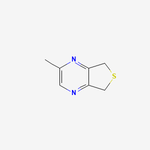 molecular formula C7H8N2S B13744185 2-Methyl-5,7-dihydrothieno[3,4-b]pyrazine CAS No. 35149-07-6