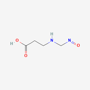 molecular formula C4H8N2O3 B13744206 beta-Alanine, N-(nitrosomethyl)- CAS No. 133201-38-4