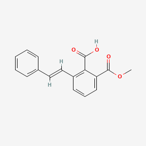 molecular formula C17H14O4 B13744251 2-methoxycarbonyl-6-[(E)-2-phenylethenyl]benzoic acid 