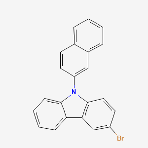 molecular formula C22H14BrN B1374427 3-溴-9-(萘-2-基)-9H-咔唑 CAS No. 934545-80-9