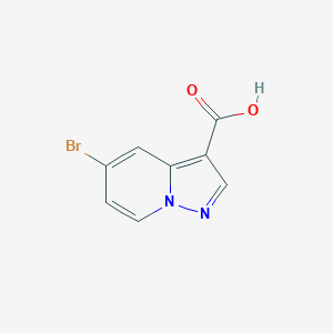 molecular formula C8H5BrN2O2 B1374428 5-Bromopyrazolo[1,5-a]pyridine-3-carboxylic acid CAS No. 1101121-05-4