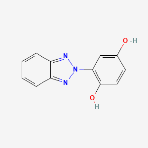 molecular formula C12H9N3O2 B13744286 1,4-Benzenediol, 2-(2H-benzotriazol-2-yl)- CAS No. 31701-42-5