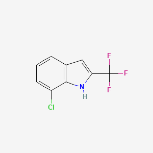 molecular formula C9H5ClF3N B1374429 7-氯-2-(三氟甲基)-1H-吲哚 CAS No. 1369551-50-7