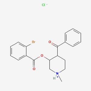 (+-)-1-Methyl-3-benzoyl-3-(o-bromobenzoyloxy)piperidine hydrochloride