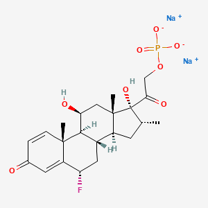 molecular formula C22H28FNa2O8P B13744293 Paramethasone disodium phosphate CAS No. 2145-14-4