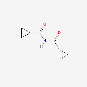 molecular formula C8H11NO2 B13744294 Dicyclopropanecarboxamide CAS No. 10528-56-0