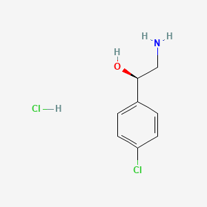molecular formula C8H11Cl2NO B1374430 (R)-2-(4-chloro-phenyl)-2-hydroxy-ethylamine hydrochloride CAS No. 875467-74-6