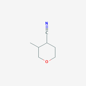 molecular formula C7H11NO B1374433 3-Methyloxane-4-carbonitrile CAS No. 1696482-95-7