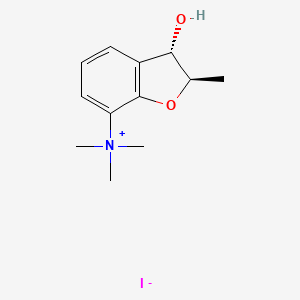 Ammonium, (2,3-dihydro-3-hydroxy-2-methyl-7-benzofuranyl)trimethyl-, (E)-, iodide