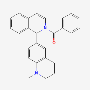 molecular formula C26H24N2O B13744337 6-(2-Benzoyl-1,2-dihydro-1-isoquinolinyl)-1-methyl-1,2,3,4-tetrahydroquinoline CAS No. 26580-41-6