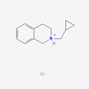 molecular formula C13H18ClN B13744353 2-Cyclopropylmethyl-1,2,3,4-tetrahydroisoquinoline hydrochloride CAS No. 37011-98-6