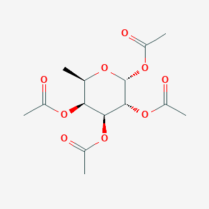 molecular formula C14H20O9 B13744359 [(2R,3S,4S,5R,6R)-4,5,6-triacetyloxy-2-methyloxan-3-yl] acetate 