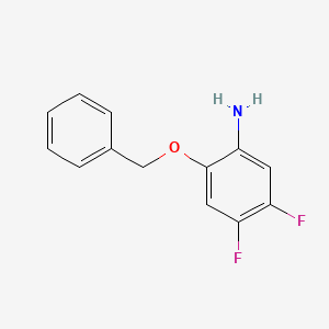 molecular formula C13H11F2NO B1374437 2-(Benzyloxy)-4,5-difluoroaniline CAS No. 952339-92-3