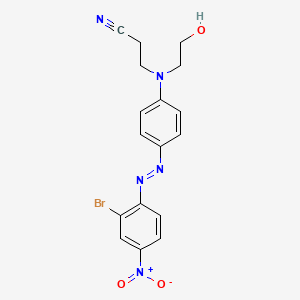 molecular formula C17H16BrN5O3 B13744374 Propanenitrile, 3-[[4-[(2-bromo-4-nitrophenyl)azo]phenyl](2-hydroxyethyl)amino]- CAS No. 20371-10-2