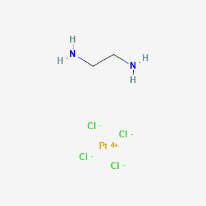 molecular formula C2H8Cl4N2Pt B13744391 Ethane-1,2-diamine;platinum(4+);tetrachloride CAS No. 21500-56-1