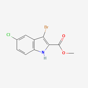 molecular formula C10H7BrClNO2 B13744406 methyl 3-bromo-5-chloro-1H-indole-2-carboxylate 