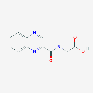 molecular formula C13H13N3O3 B13744435 N-Methyl-N-(quinoxaline-2-carbonyl)alanine CAS No. 21704-83-6