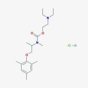 Diethyl-[2-[methyl-[1-(2,4,6-trimethylphenoxy)propan-2-yl]carbamoyl]oxyethyl]azanium chloride