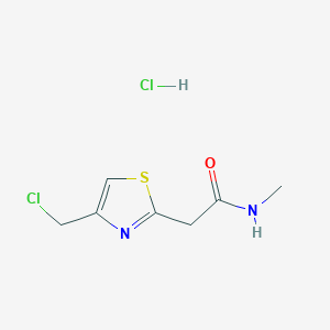 2-[4-(chloromethyl)-1,3-thiazol-2-yl]-N-methylacetamide hydrochloride