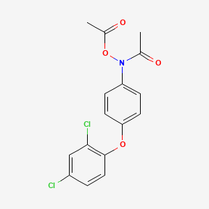 molecular formula C16H13Cl2NO4 B13744451 Acetamide, N-(acetyloxy)-N-(4-(2,4-dichlorophenoxy)phenyl)- CAS No. 103429-64-7