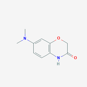 molecular formula C10H12N2O2 B1374449 7-(dimethylamino)-3,4-dihydro-2H-1,4-benzoxazin-3-one CAS No. 1354961-07-1