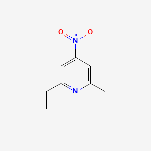 molecular formula C9H12N2O2 B13744538 2,6-Diethyl-4-nitropyridine 