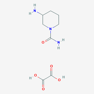 molecular formula C8H15N3O5 B1374454 3-氨基哌啶-1-甲酰胺；草酸 CAS No. 1354953-69-7