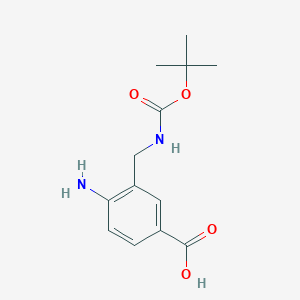 molecular formula C13H18N2O4 B13744559 4-Amino-3-(boc-aminomethyl)-benzoic acid CAS No. 320727-02-4