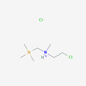 molecular formula C7H19Cl2NSi B13744571 ((2-Chloroethyl)methylaminomethyl)trimethylsilane hydrochloride CAS No. 21654-75-1