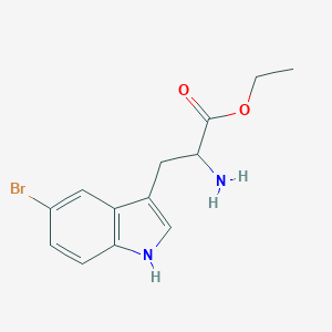 molecular formula C13H15BrN2O2 B137446 Ethyl 2-amino-3-(5-bromo-1H-indol-3-YL)propanoate CAS No. 133766-36-6
