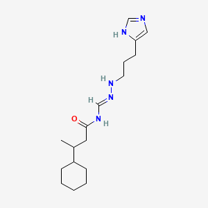 3-cyclohexyl-N-[(E)-[3-(1H-imidazol-5-yl)propylhydrazinylidene]methyl]butanamide