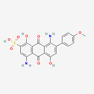 2-Anthracenesulfonic acid, 4,8-diamino-9,10-dihydro-1,5-dihydroxy-7-(4-methoxyphenyl)-9,10-dioxo-