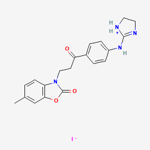 3-(2-(p-(2-Imidazolin-2-ylamino)benzoyl)ethyl)-6-methyl-2-benzoxazolinone hydriodide