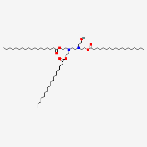 molecular formula C64H126N2O7 B13744630 ((2-((2-Hydroxyethyl)(2-((1-oxooctadecyl)oxy)ethyl)amino)ethyl)imino)diethane-1,2-diyl distearate CAS No. 45325-73-3