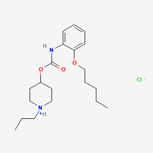 Carbamic acid, (2-(pentyloxy)phenyl)-, 1-propyl-4-piperidinyl ester, monohydrochloride