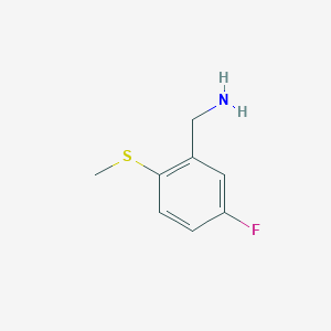 molecular formula C8H10FNS B1374464 [5-氟-2-(甲硫基)苯基]甲胺 CAS No. 1256727-03-3