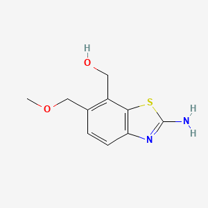 molecular formula C10H12N2O2S B13744647 [2-Amino-6-(methoxymethyl)-1,3-benzothiazol-7-yl]methanol 