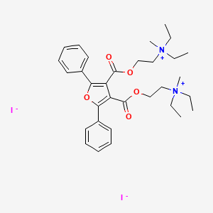 2-[4-[2-[diethyl(methyl)azaniumyl]ethoxycarbonyl]-2,5-diphenylfuran-3-carbonyl]oxyethyl-diethyl-methylazanium;diiodide