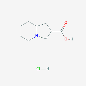 molecular formula C9H16ClNO2 B1374467 八氢吲哚并[2,3-a]喹啉-2-甲酸盐酸盐 CAS No. 1354962-73-4