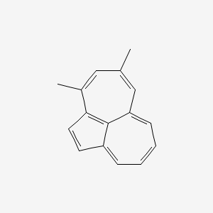 molecular formula C16H14 B13744674 Cyclopenta(ef)heptalene, 3,5-dimethyl- CAS No. 20672-23-5