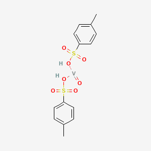 molecular formula C14H16O7S2V B13744676 Oxobis(toluene-p-sulphonato)vanadium CAS No. 21493-51-6