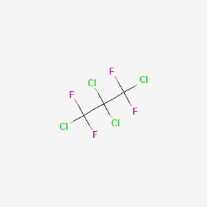 B13744689 Propane, 1,2,2,3-tetrachloro-1,1,3,3-tetrafluoro- CAS No. 677-68-9